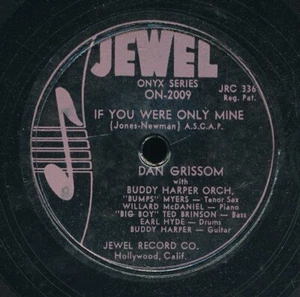 78tk-R&B-Jewel 2009-Dan Grissom-(If you were only mine/Such is my love) - Picture 1 of 2