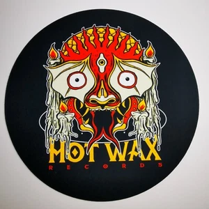 ~ Hot Wax Records ~ Custom Slip Mat ~ 12" ~ Wax Beast ~ Black Graphic Mat ~ - Picture 1 of 2