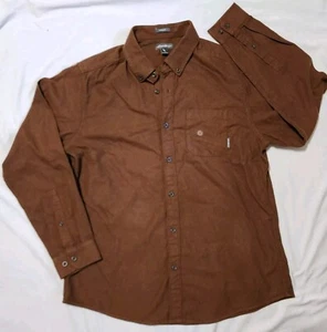 Neu mit Etikett Eddie Bauer Hemd klassische Passform Baumwolle Knopfleiste LS Herren Large braun - Bild 1 von 11