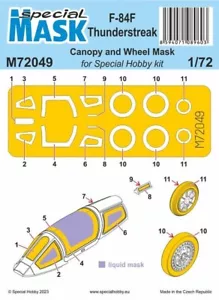 F-84F Thunderstreak MASCARILLA 1/72 M72049 MÁSCARA ESPECIAL Hobby Especial - Imagen 1 de 1