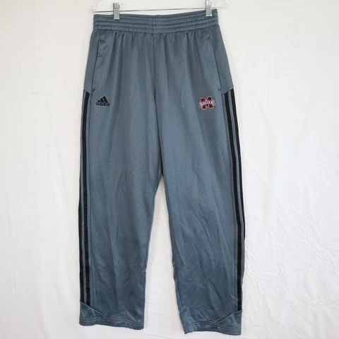 Mississippi State Bulldogs Pants Mens Medium Adidas Climawarm Activewear Gray Cover
