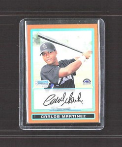 2009 Bowman Chrome #BCP153 Carlos Martinez Prospects Orange Refractors