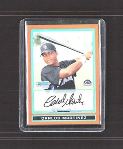 2009 Bowman Chrome #BCP153 Carlos Martinez Prospects Orange Refractors - Picture 1 of 2