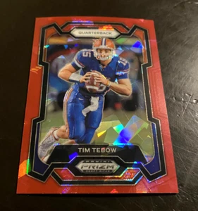 2024 Prizm Collegiate DP TIM TEBOW "Red Ice" #35 FLORIDA GATORS / DENVER BRONCOS - Picture 1 of 2