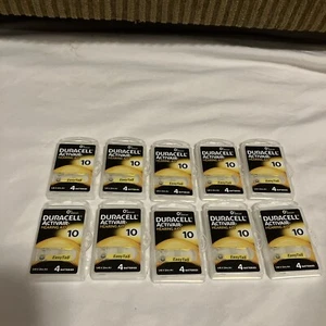 40 Duracell Activair Hearing Aid Batteries Size 10 Zinc Air 1.45V Mercury Free - Picture 1 of 13