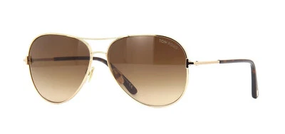 Nuevas gafas de sol Tom Ford Clark de metal TF 823 28F oro rosa/marrón 59 mm Foto 1 de 4