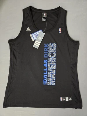 Camiseta Adidas Dallas Mavericks Dirk Nowitzki para mujer XL negra etiquetas todavía presentes Foto 1 de 4