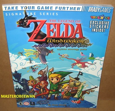 The Legend Of Zelda Wind Waker Strategy Guide Book Gamecube New +Stickers - Image 1 of 2