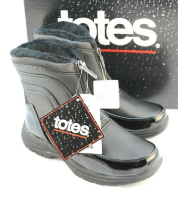 NWB TOTES Reesa Talla 7 M (EE. UU.) Negro Impermeable Mujer Botas de Nieve VENTA AL POR MENOR $69 Foto 1 de 4