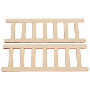 2Pcs Wood Miniature Model Diy Landscape Decor Miniature Ladders - Picture 1 of 12
