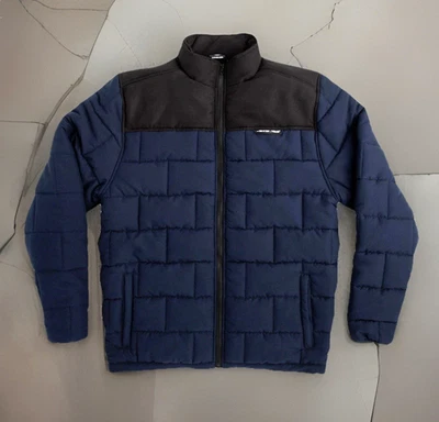 Santa Cruz Men’s Brickwork Quilted Puffer Jacket Size XL Navy/Black BNWT - Image 1 of 4