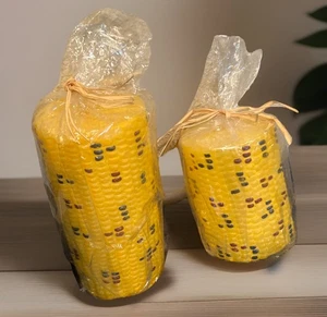 2 Corn On The Cob Candles- 6x3 And 4x3 Inches, NEW In Wrapping/Unmarked Brand - Picture 1 of 1