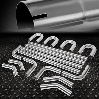 16PÇS 2,25"OD FAÇA VOCÊ MESMO PERSONALIZADO S.STEEL MANDRIL TUBO DE ESCAPE DOBRA KITS DE TUBULAÇÃO RETA - Imagem 1 de 4
