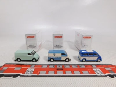 3X Wiking H0 1:87 0334 Schnelllaster DKW Kastenwagen Bus Mint Box #DP693-0,5 - Immagine 1 di 4