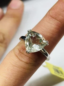 TJC silver and green amethyst ring UK size Q(18.5 mm) new with tag - Picture 1 of 5