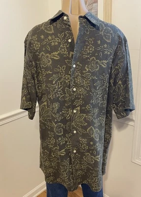 Daniel Cremieux Collection Tailored Fit Linen Hawaiian Shirt Italian Fabric Sz M - Image 1 of 4
