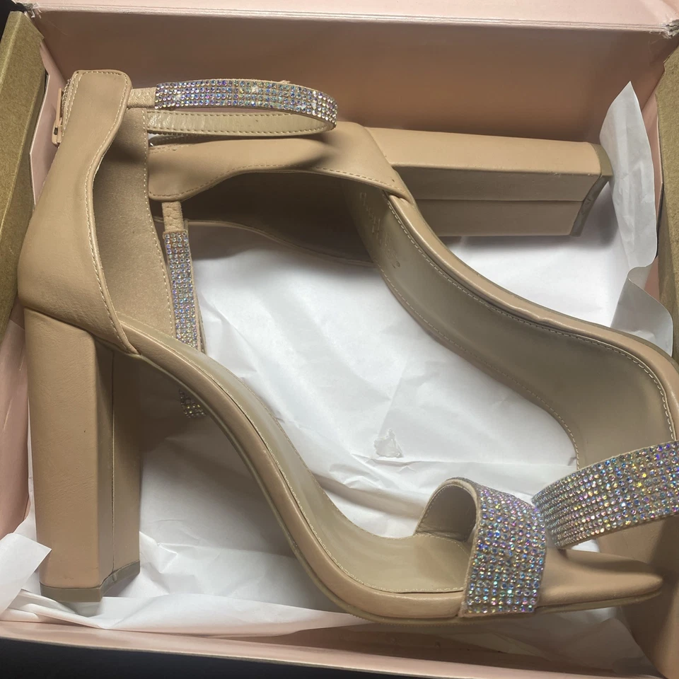 SANDALIAS DE VESTIR CHARLOTTE RUSSE Mujer 'ALMIE' EMBELLECIDAS 2 PIEZAS Nude - 10 - ¡Nuevas! Foto 1 de 4