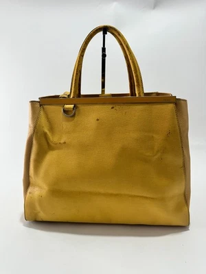 Fendi Yellow Leather Medium 2jours Tote - Image 1 of 4