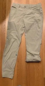 Pantalones enrollables EDDIE BAUER 10 Travex cremallera mosca elásticos nailon caqui tostado - Imagen 1 de 8