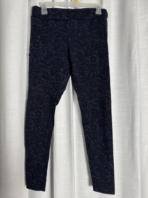 Matty M Leggings Pantalones Azul Con Estampado Negro Talla M Foto 1 de 2