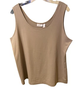 Chico's Size 3 (XL) Women's Tank Top Toast Camel Color Stretchy FABULOUS - Picture 1 of 7