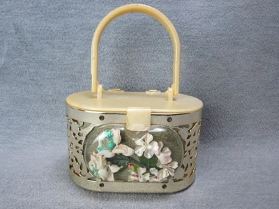 Vintage Lucite Metal Box MCM Window Children's Girls - Image 1 of 4