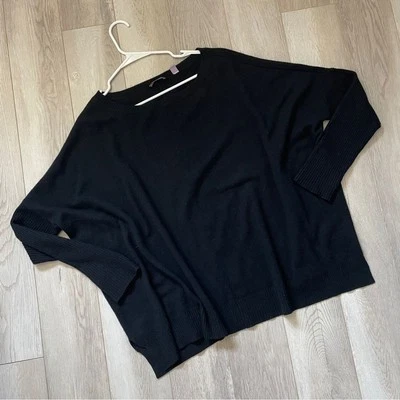 Suéter Cullen Cashmere Cuello Redondo Mangas Dolman Mujer Negro (Mediano Grande) Foto 1 de 4