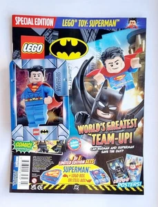 NEW LEGO SPECIAL EDITION DC BATMAN MAGAZINE #40 EXCULSIVE SUPERMAN MINIFIG & TIN - Picture 1 of 4