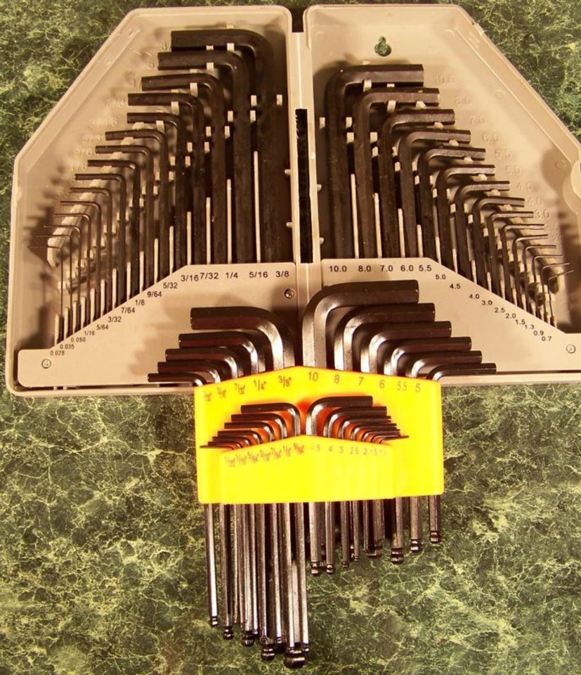 55pc HEX and BALL HEX KEY WRENCH SET SAE and METRIC New wrenches wr allen - Image 1 of 1