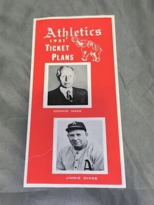 1951 Philadelphia Athletics Baseball Ticket Plans Brochure - Picture 1 of 4