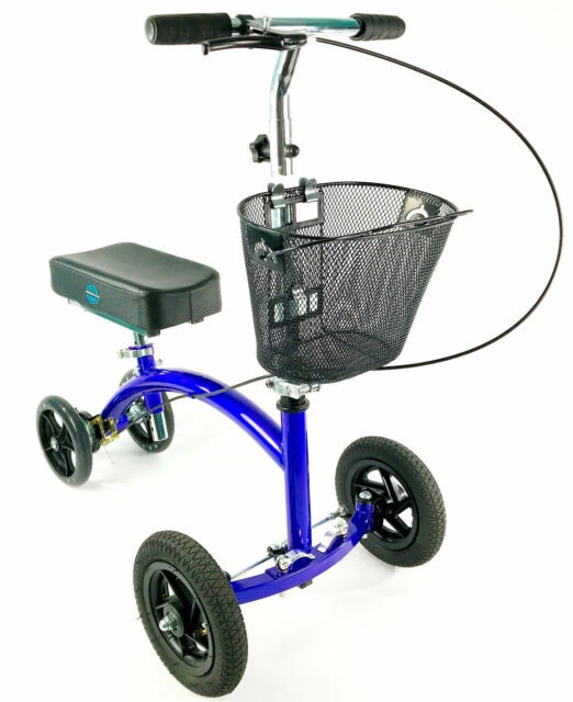 Kneerover Hybrid Knee Scooter All Terrain Front Axle Upgrade 300lb Capacity - Blue