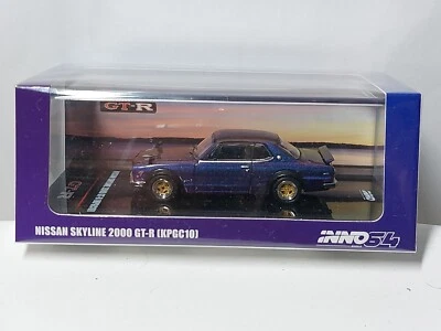 INNO64 1/64 🇨🇵 Nissan skyline 2000 GT-R (KPGC10) Real Riders, Midnight Purple  - Photo 1/4