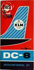 KLM Airlines - Douglas DC-8 Broschüre mit Fotodilien und Ausbruch - Unikat!