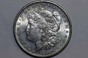 1890-S Morgan 90% Silver Dollar Grades About Uncirculated (MDX4349) - Picture 1 of 4