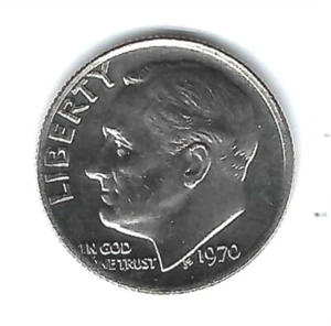 1970 Philadelphia Brilliant Uncirculated Roosevelt Dime! - Picture 1 of 2