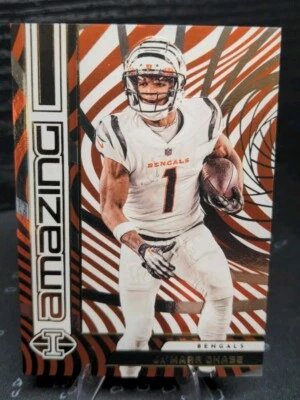 2023 Panini Illusions Football Ja'Marr Chase Amazing Card-#7 Cincinnati Bengals - Image 1 of 2