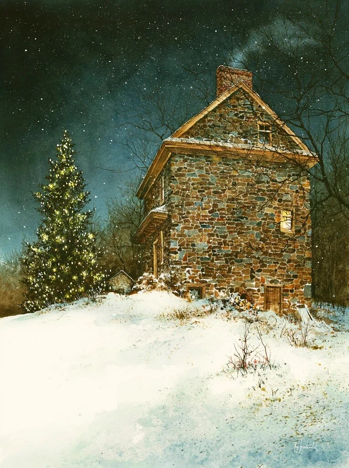 Home for Christmas, Ray Hendershot, Art Print Poster 14" x 11"         3280 - Image 1 of 1