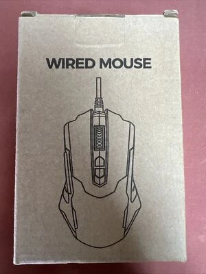 Pictek T7 Wired Gaming Mouse Grey. RGB Chroma Backlit Programmable Buttons - Image 1 of 2