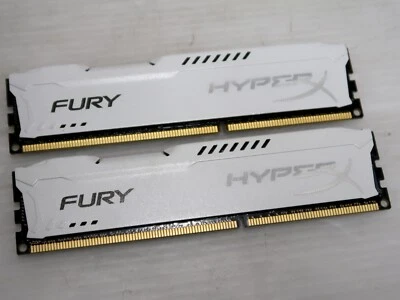 8GB (2x4GB) DDR3, PC3-14900, 1866MHz, 1.5V, KINGSTON HYPERX FURY, WHITE, WORKING - Image 1 of 3