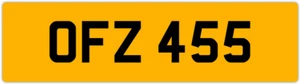 OFZ 455 O 3x3 DATELESS PRIVATE NUMBER PLATE OLLY OWEN OSCAR OLY OL OLIVIA ORLA - Picture 1 of 1