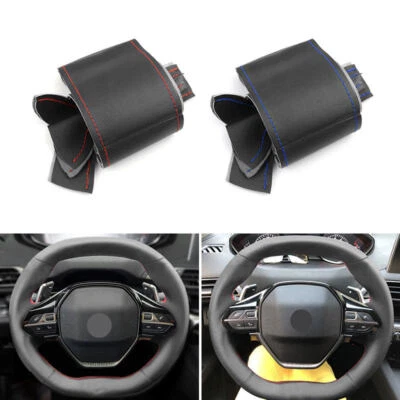 Hand Sew For Peugeot 3008 4008 2017 2018 508 2019 Leather Steering Wheel Cover - Image 1 of 4