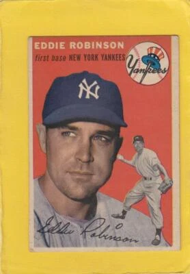 1954 Topps #62 Eddie Robinson New York Yankees VG/EX Very Good/Excellent # 25843 - Image 1 of 2