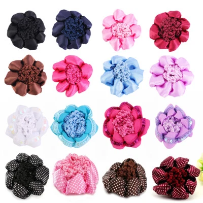 Mujeres Lentejuelas Crochet Red Moño Cubierta Cabello Rebote Ballet Danza Patinaje Rebote∂ Foto 1 de 4