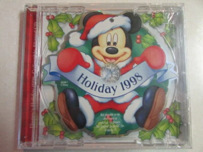 WALT DISNEY HOLIDAY 1998 COLLECTIBLE SHAPED CD 3 CHRISTMAS SONGS CD NEW SEALED - Image 1 of 4