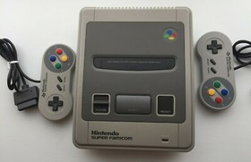 Nintendo Super Famicom Console Controller x2 SNES Japan Import - Tested!