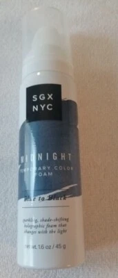 Espuma temporária para cor de cabelo SGX NYC meia-noite azul a preto fl oz 1,6 - Imagem 1 de 2