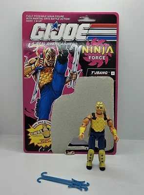 GI Joe 1992 T'Jbang V1 Ninja Force archivo completo tarjeta hacha de batalla ARAH acción funciona Foto 1 de 4