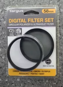 Targus 58mm Circular Polarizing +UV CPL Glass Lens Filter 58 mm Multi-Coated NEW - Picture 1 of 6