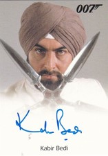 James Bond Full Bleed Autograph Card Kabir Bedi as Gobinda