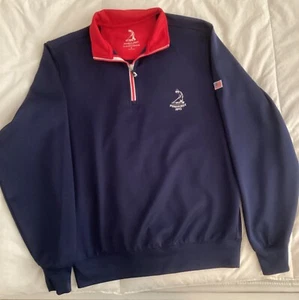 Pinehurst Fairway & Greene blau & rot Golf Langarm 1/4 Reißverschluss Pullover Größe S - Bild 1 von 10